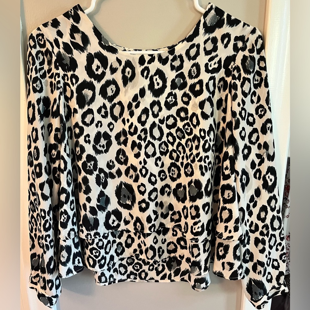 Zara leopard blouse